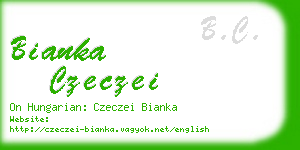 bianka czeczei business card